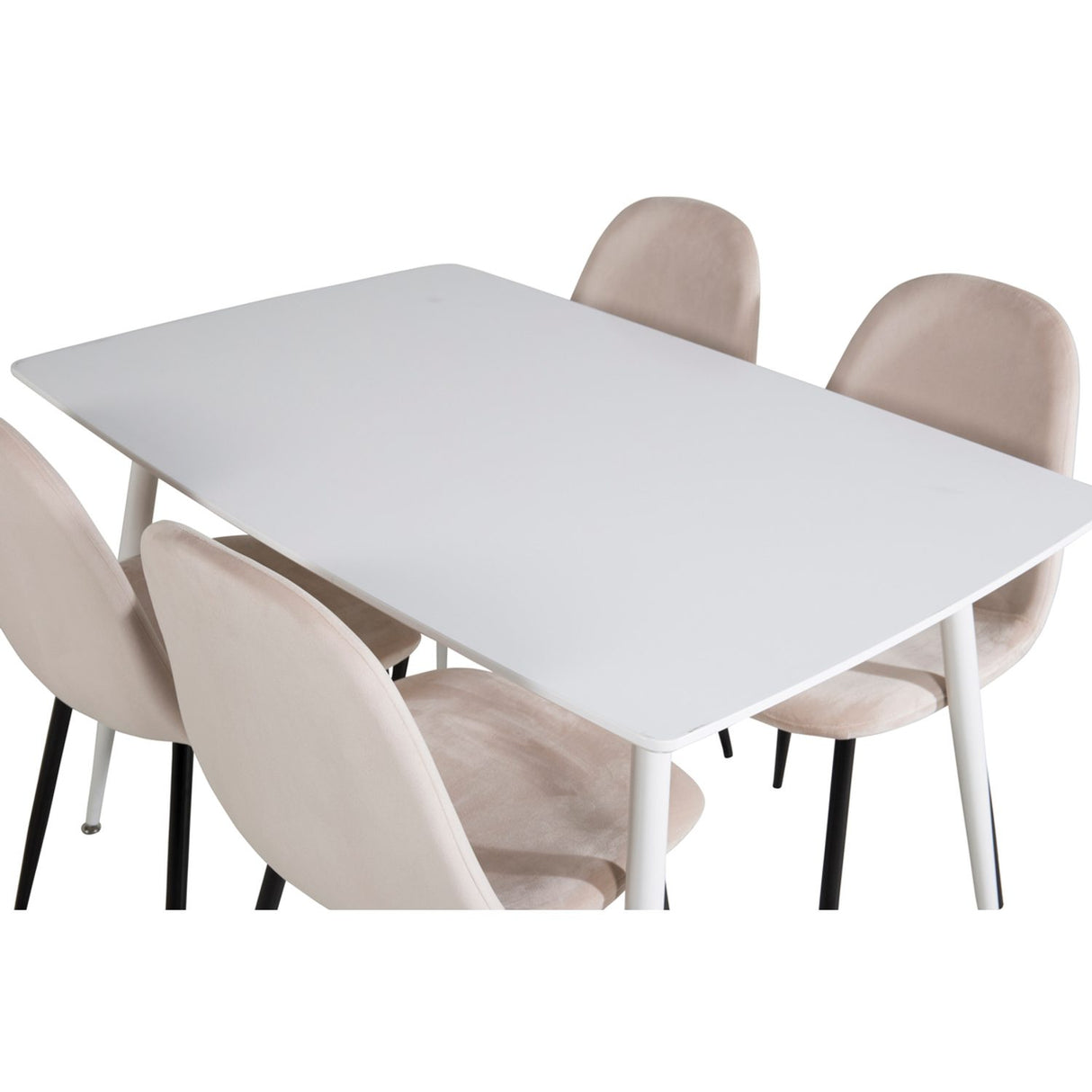 Polar, Polar Rektangulär matgrupp Beige,Svart, Vit, 120 x 75