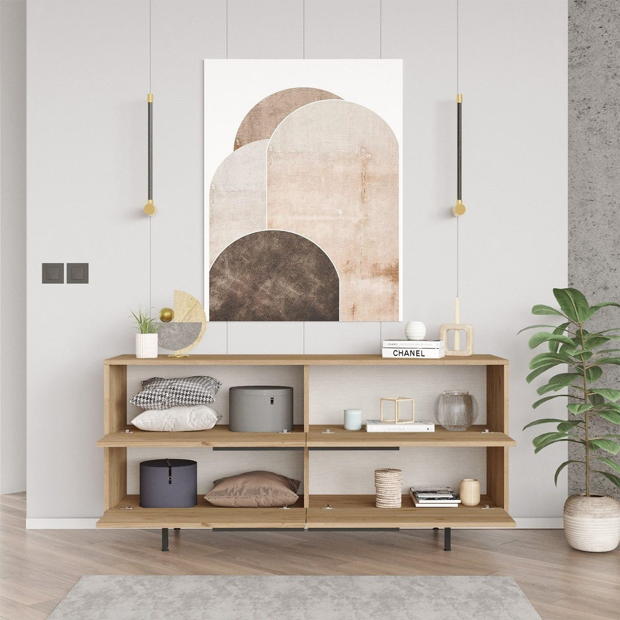 Vientiane Console (160 x 74,3 x 44,5 cm) Valnöt Konsol