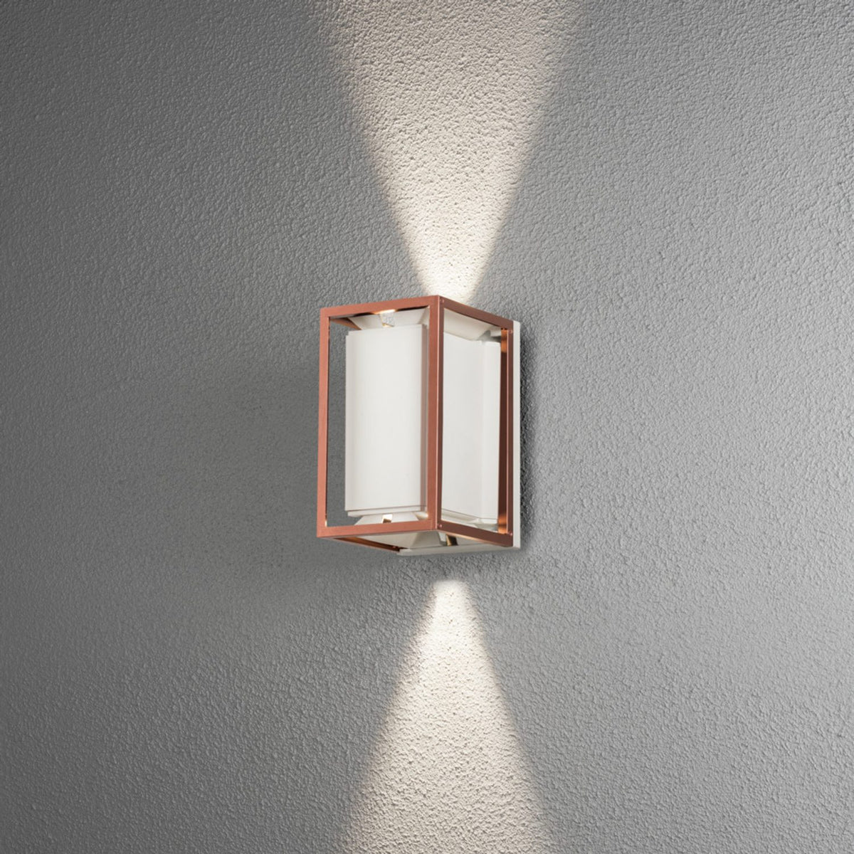 Vale 2x5W LED Koppar Vägglampa Ute Vit
