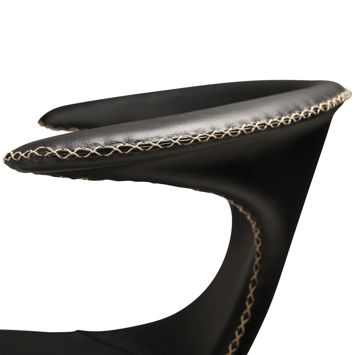 Flair Stol Black Leather, Oak