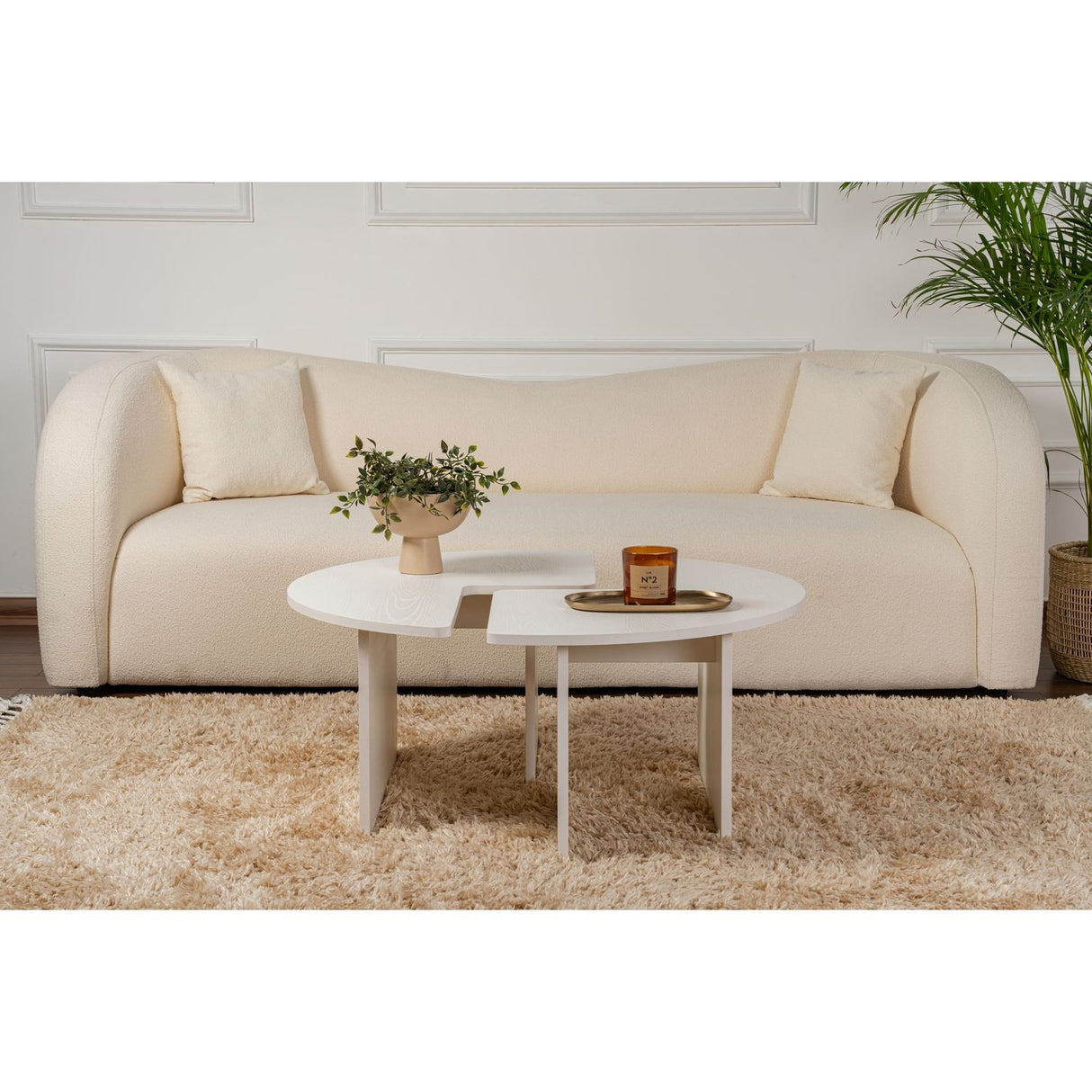 Salma Soffbord Wood White