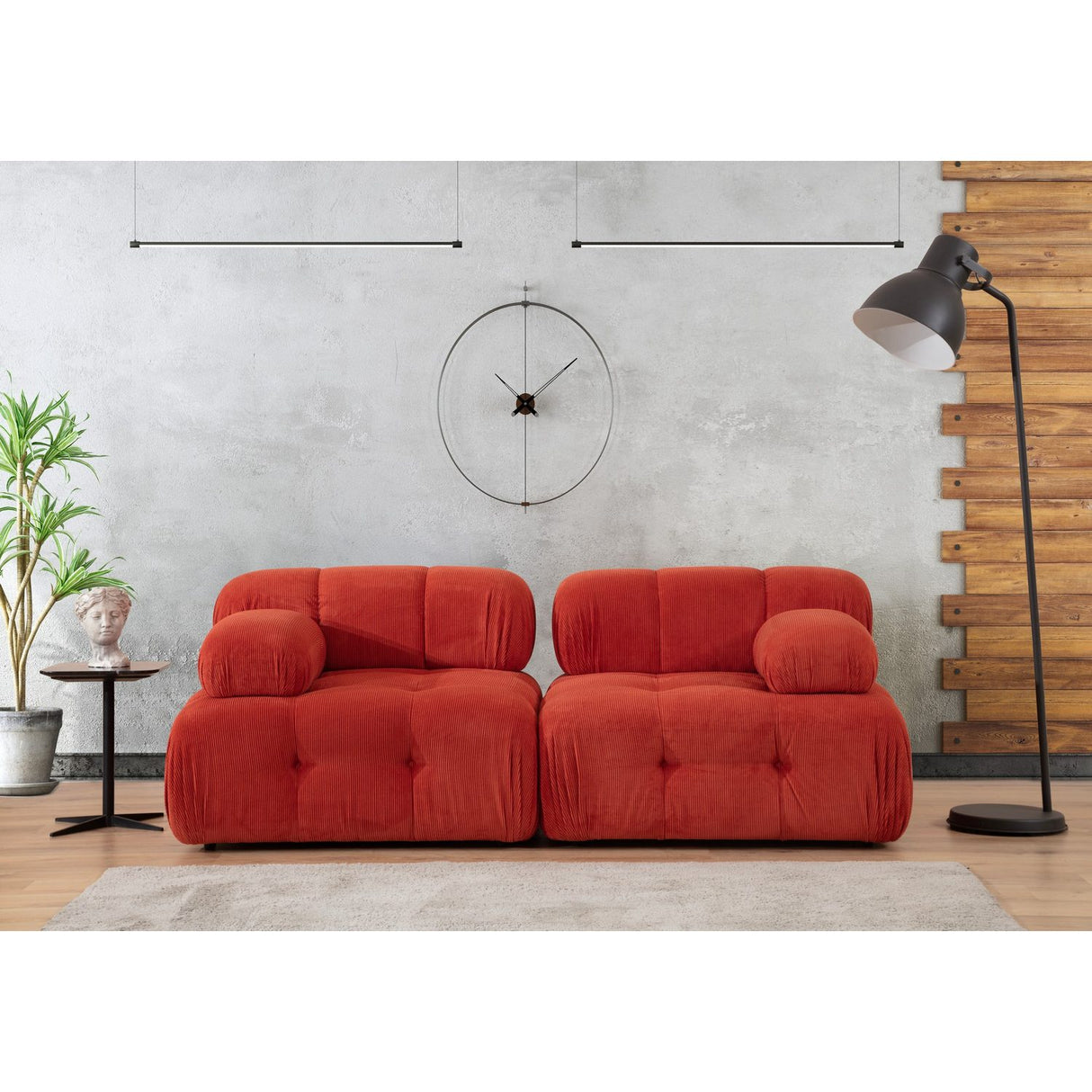 Doblo 2-sits (200 x 100 x 80 cm) 2-sitssoffa Röd