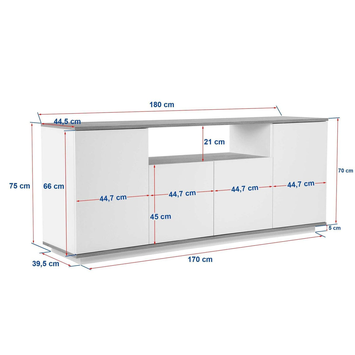 Asprilla Konsolbord Mink / Travertin