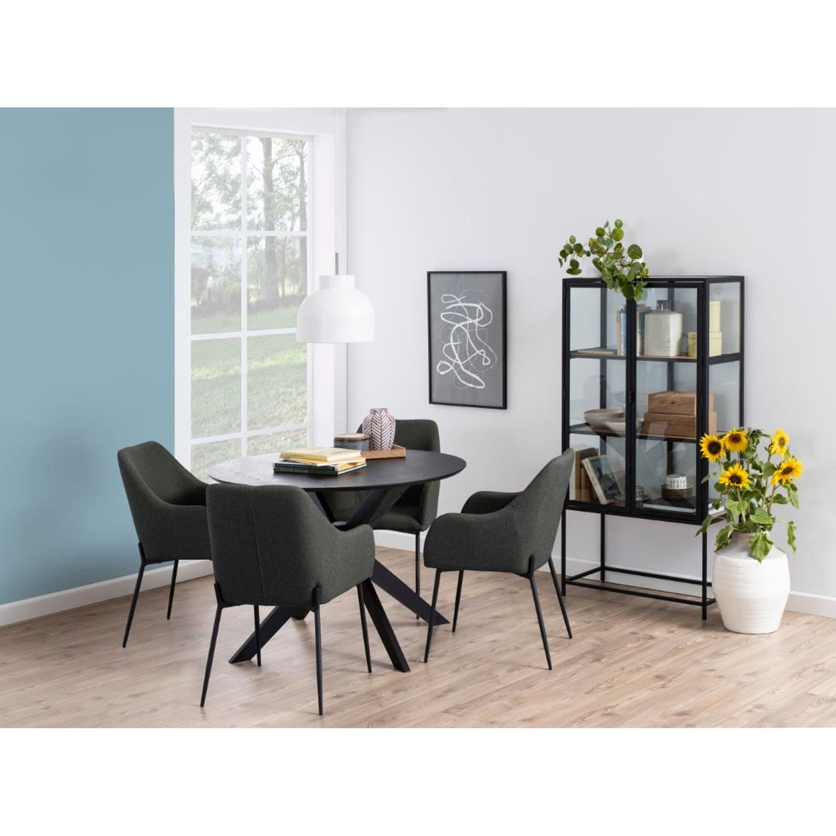 Quartier Matbord 105x105 cm Svart