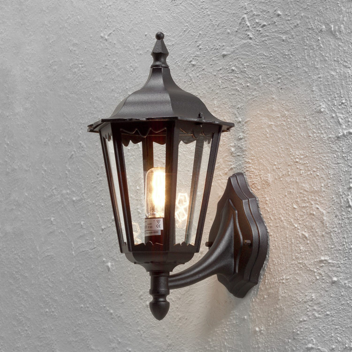Firenze E27 Stor Vägglampa Ute Upp, Grön