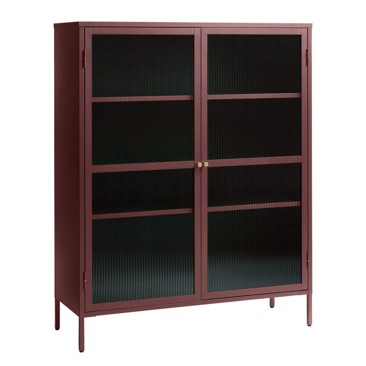 Riviera Vitrinskåp 140 cm Vinröd