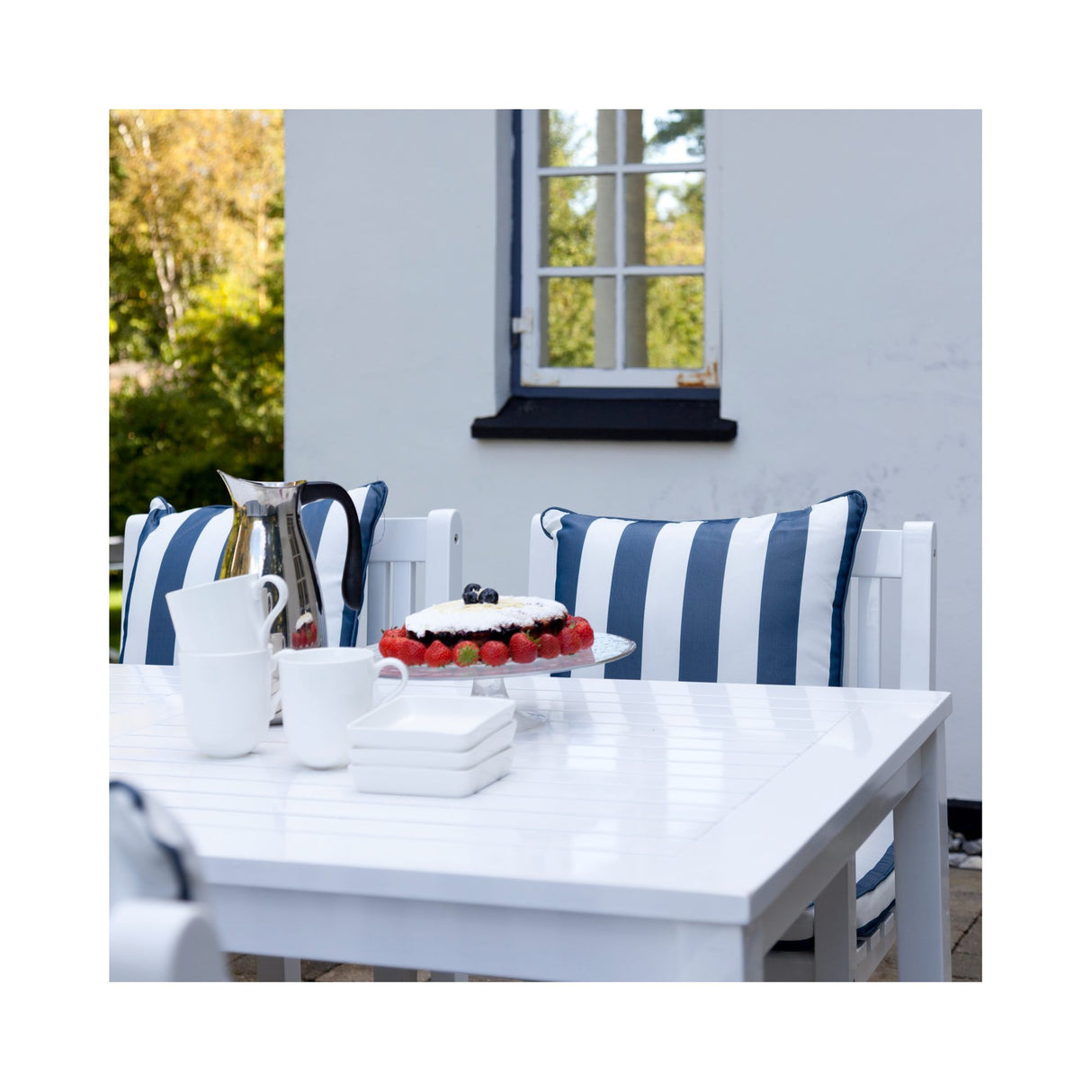 Rosenborg 165x80 cm Trädgårdsbord Vit