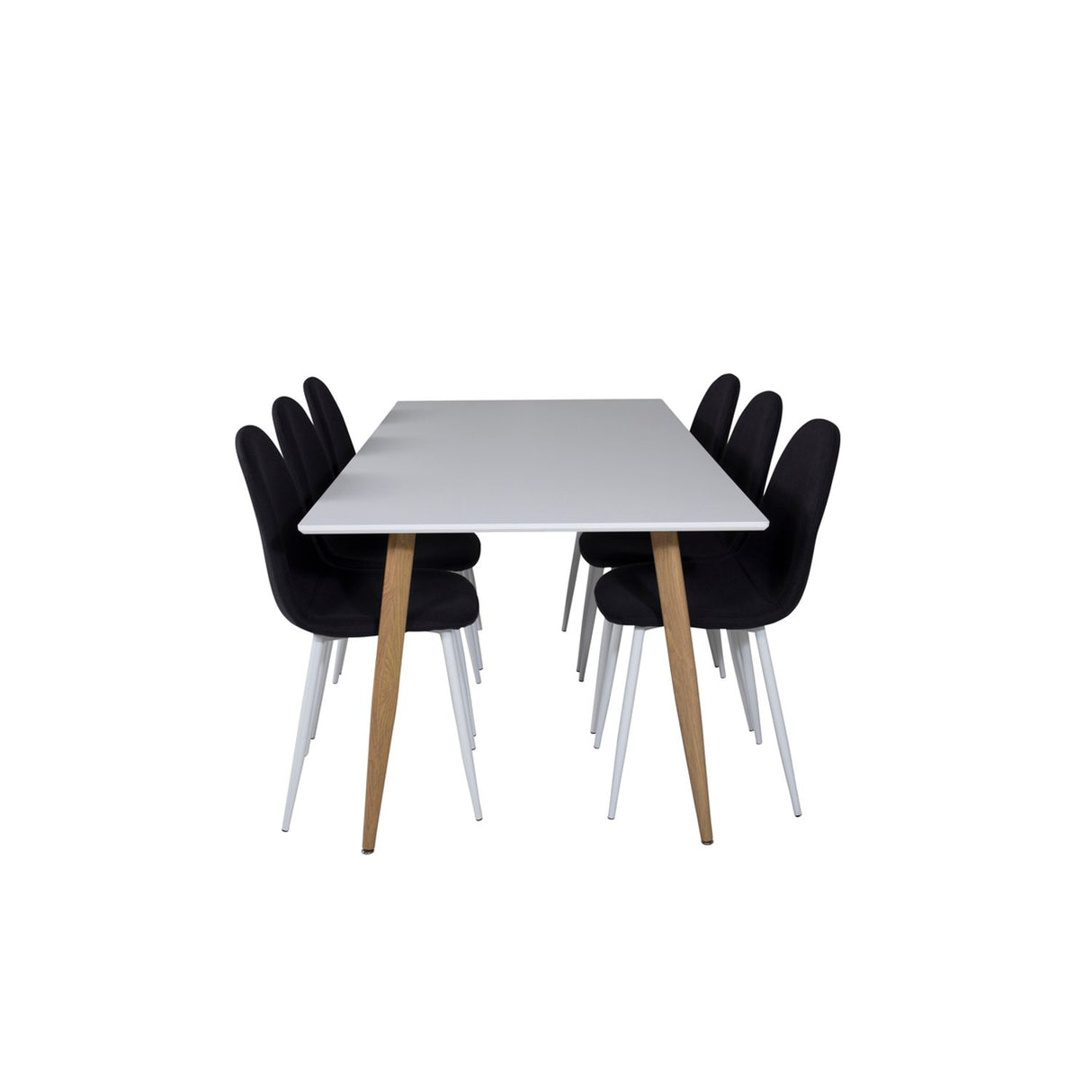 Polar, Polar Rektangulär matgrupp Svart,Vit, Natur,VIT, 180 x 90