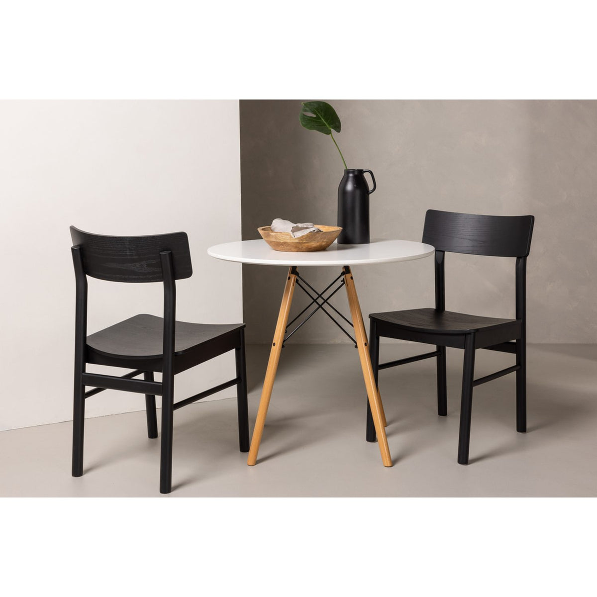 Danburi, Montros Rund matgrupp Svart, Vit, ⌀60