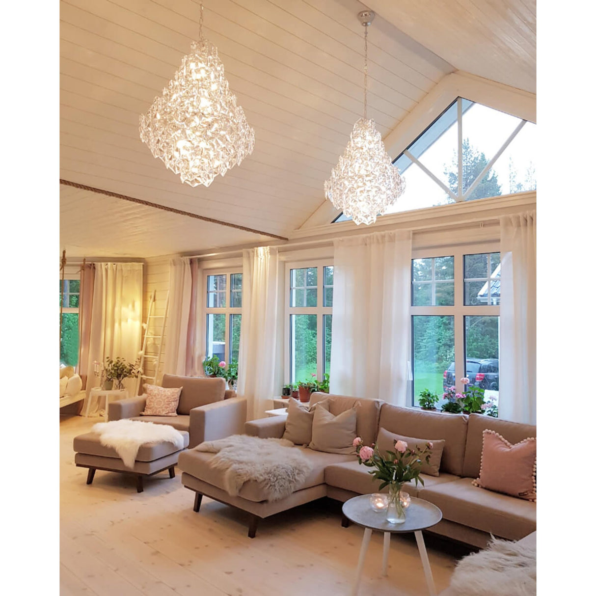 Monarque Grande Taklampa Krom