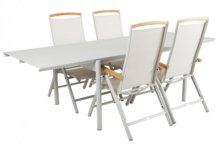 Andy Positionsstol Light Grey/Teak