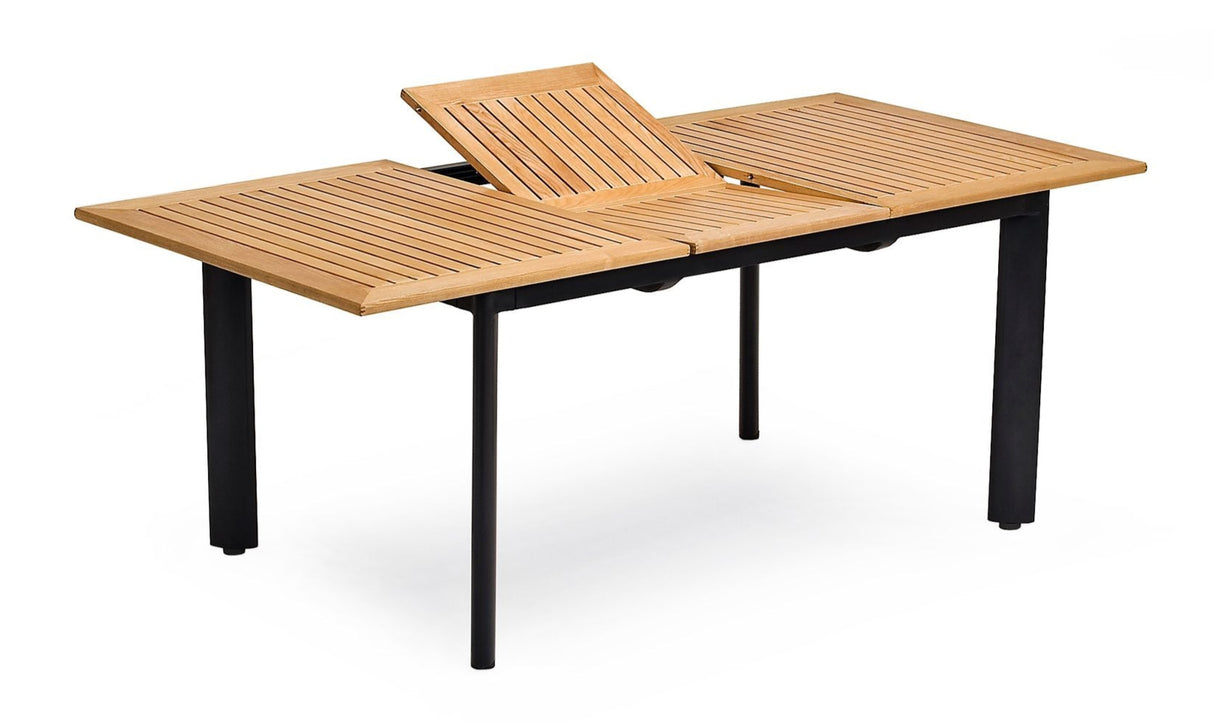 Nydala Utebord 96x150/200 cm Svart/Teak