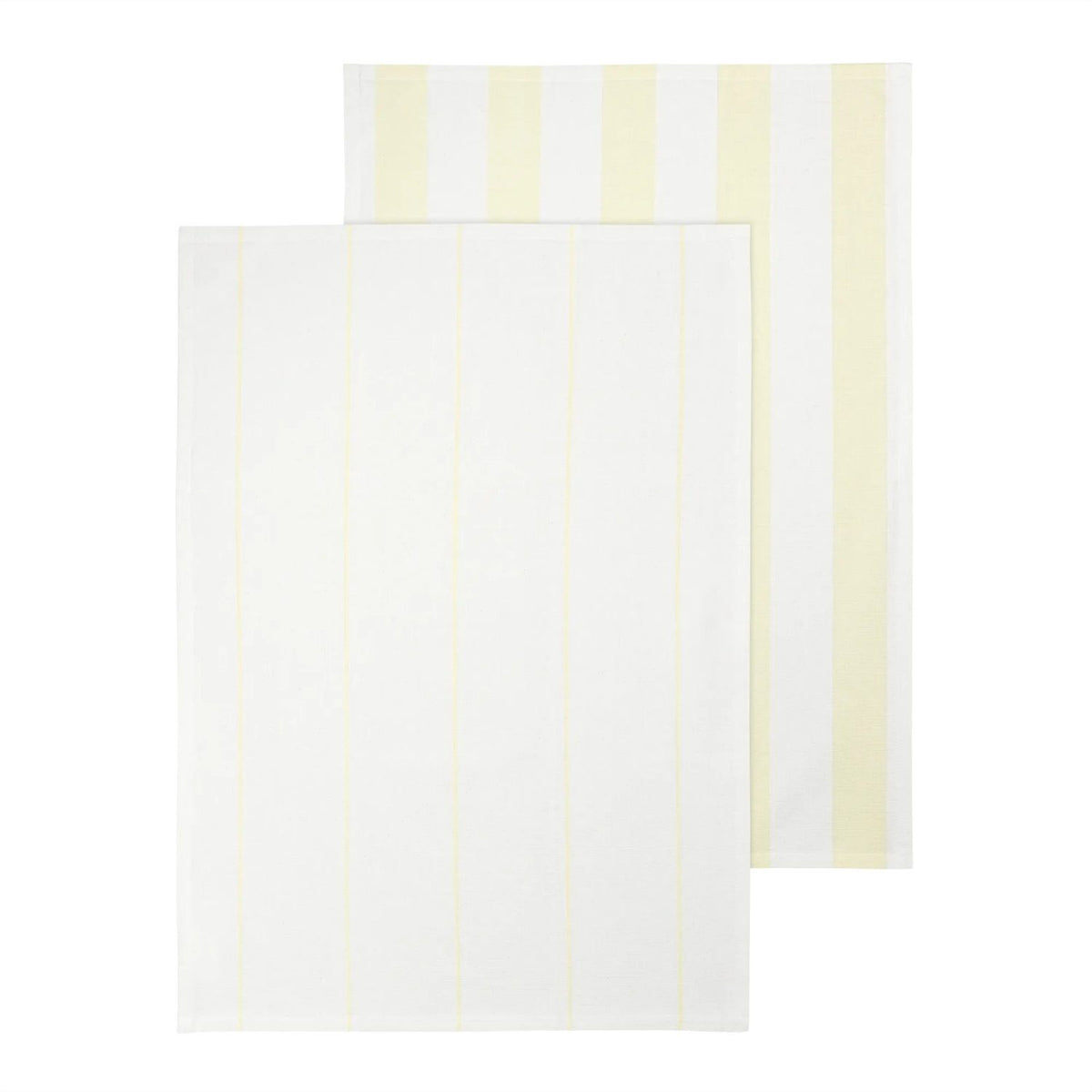 Taulo set of 2 tea towels 50 x 70 cm Handduk White/Transparent Yellow