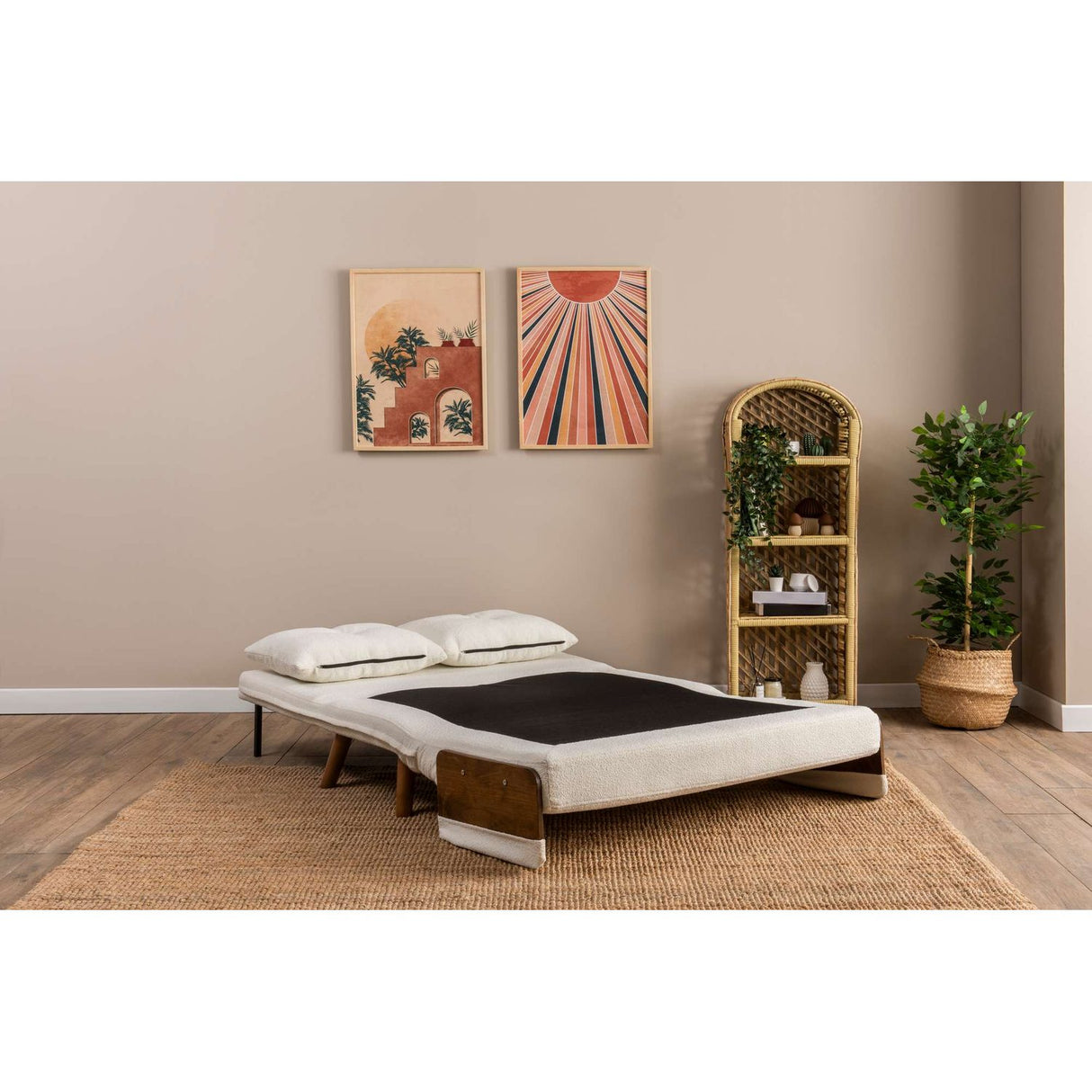 Cosmo Two (78 x 120 x 82 cm) 2-sits bäddsoffa Vit
