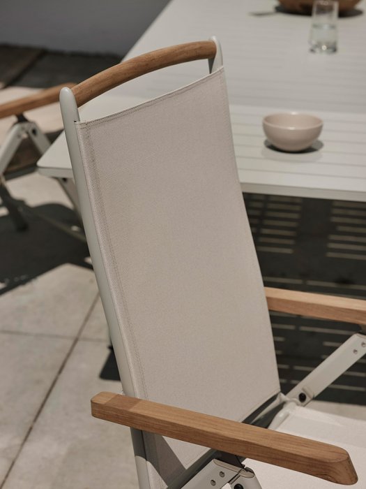 Andy Positionsstol Light Grey/Teak