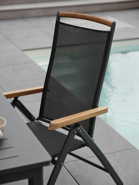 Andy Positionsstol Svart/Svart/Teak