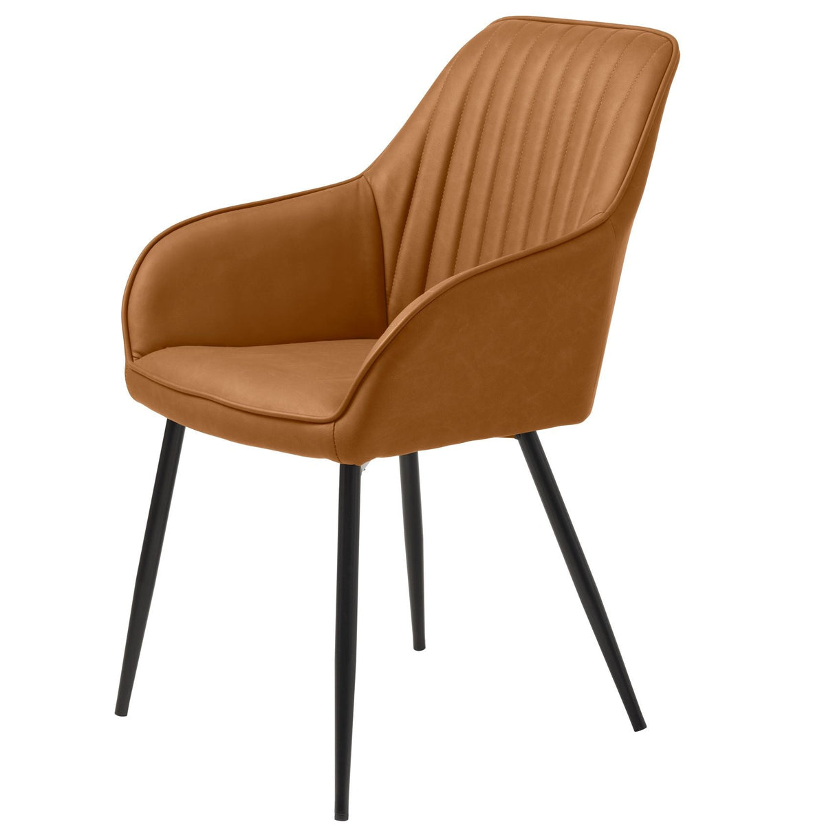 Cubo Stol Randig Konjak PU