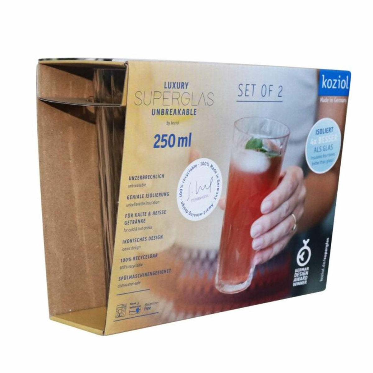 Superglas club no.19 drinkglas plast 25 cl crystal clear 2-pack Dricksglas