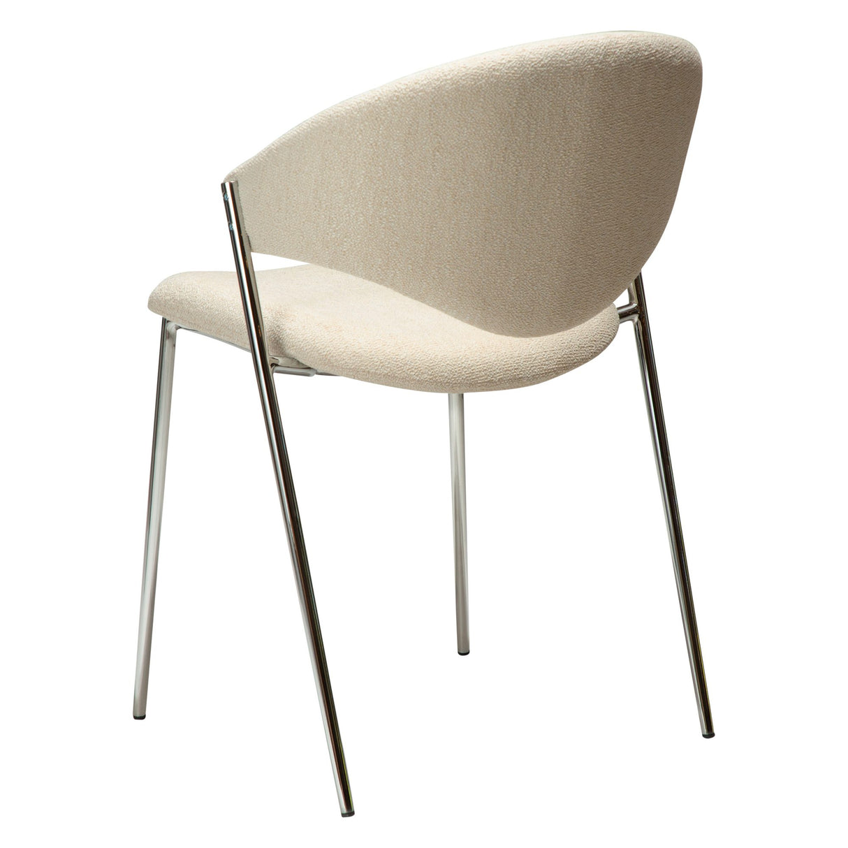 Zone Stol Simply Beige Bouclé, Chrome