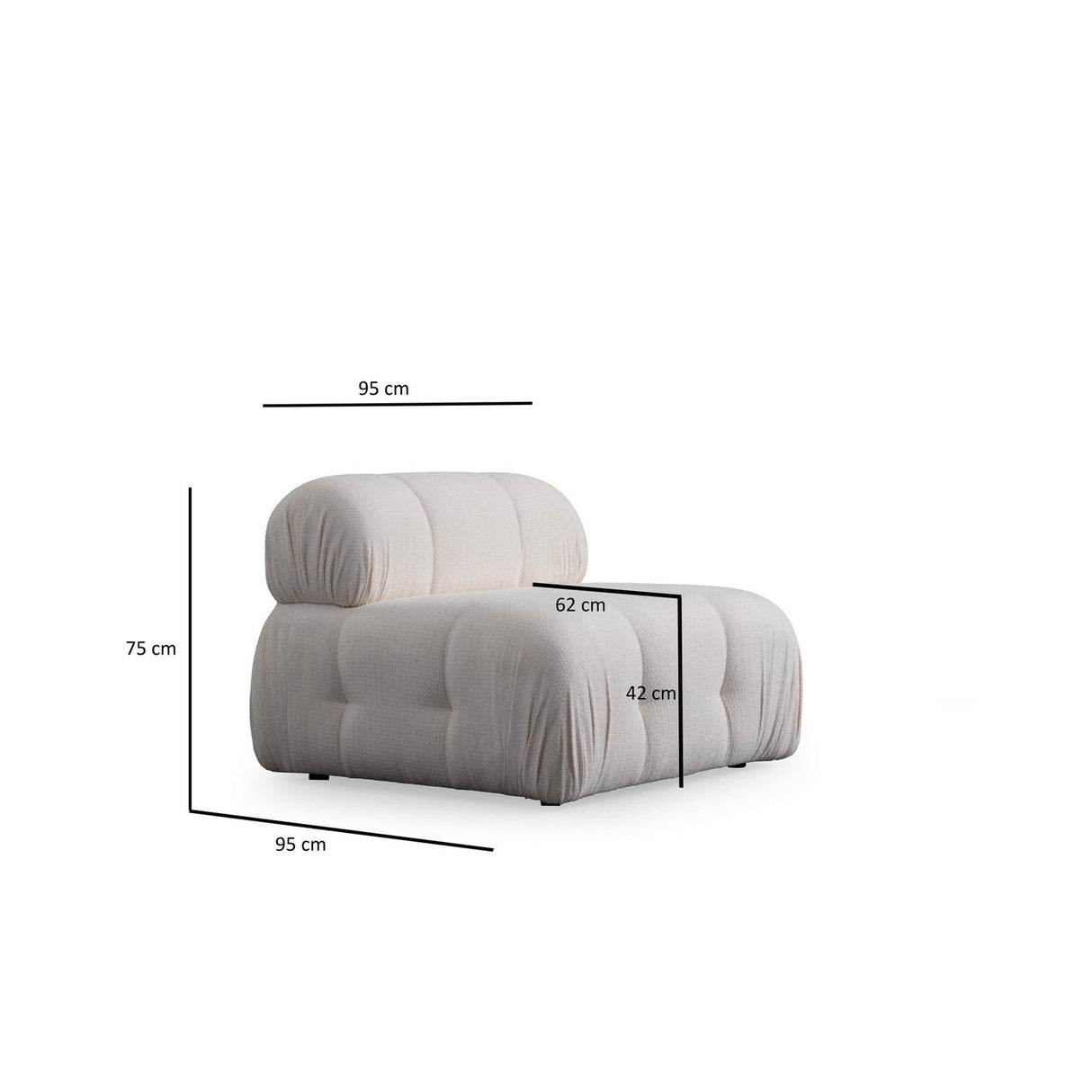 Siena 3 (290 x 95 x 75 cm) 3-sitssoffa Vit