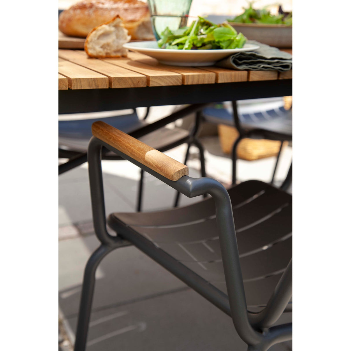 Parc Antracit/Teak Trädgårdsbord