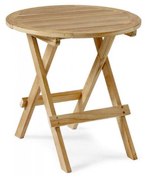 Moni Sidobord 50 cm Rund Teak