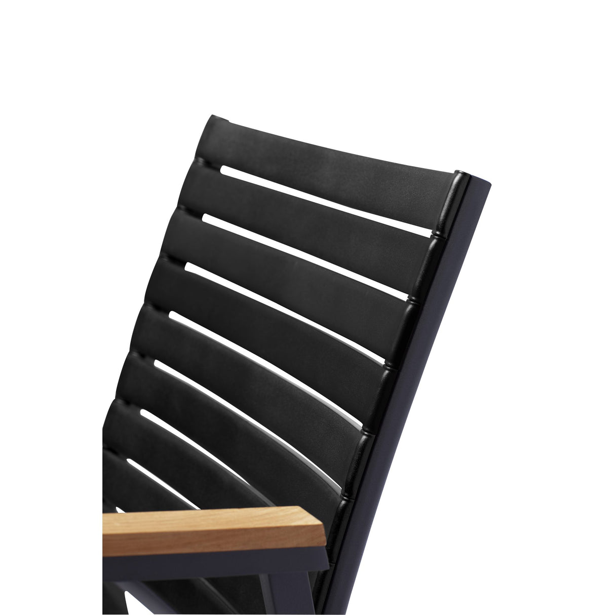 Mood Extreme Trädgårdsstol i Teak och Antracit Aluminium Breda lameller