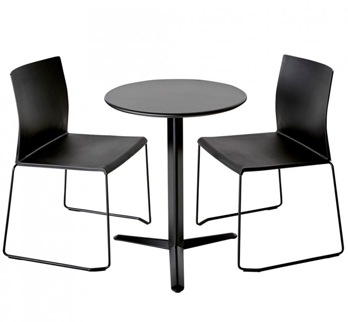 Arket Cafégrupp 60cm ink 2st Artesia Stolar Svart