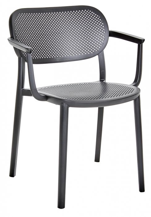 Arket Cafégrupp 60cm ink 2st Nuta Karmstolar Svart