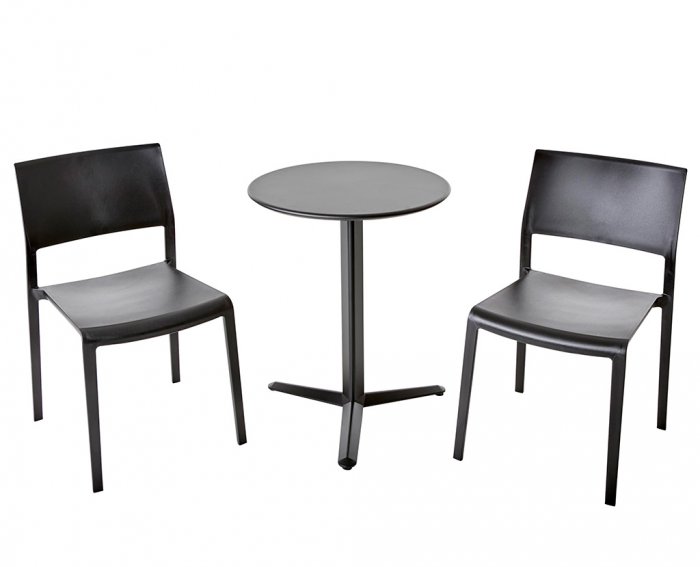 Arket Cafégrupp 60cm ink 2st Lilibet Stolar Svart