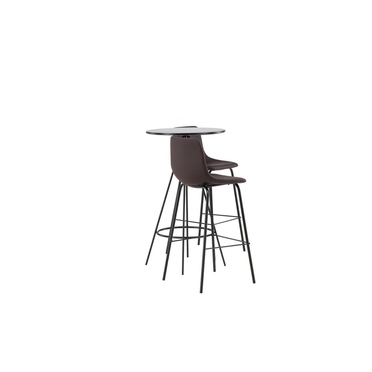 Bistro, Alexi Rund matgrupp Svart,Brun, Svart, ⌀60
