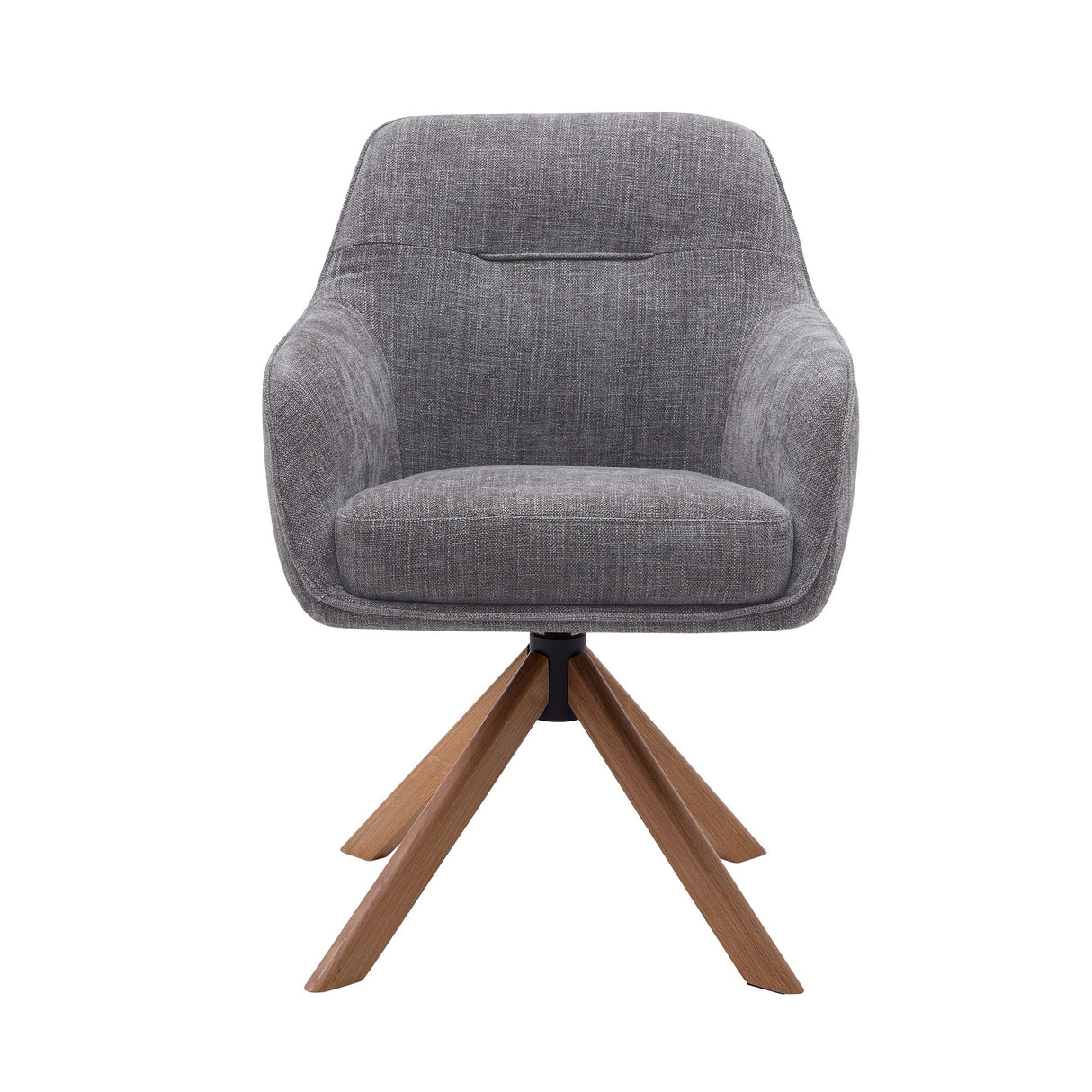 Kate Snurrstol TOP Granitgrå, Massiv ek