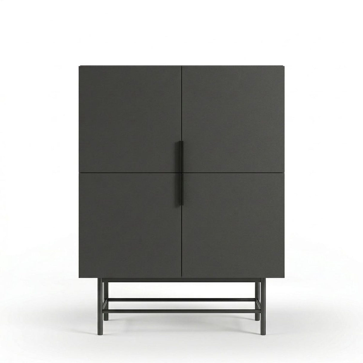 Edinburgh (100 x 128 x 40 cm) Sideboard Antracit svart