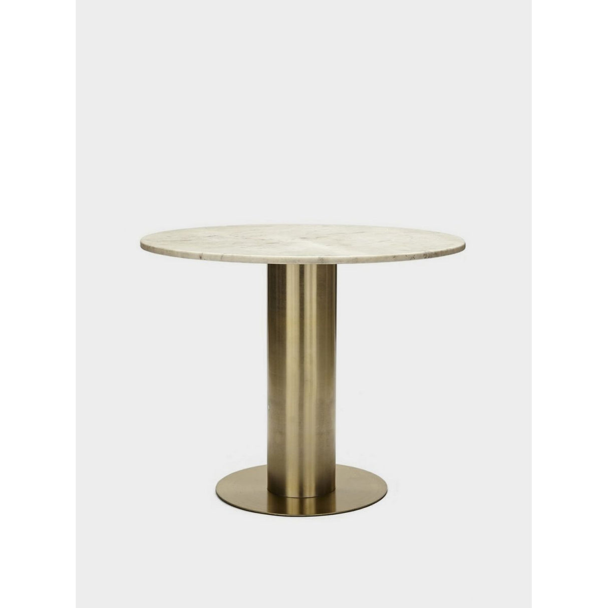 Tube Matbord med stenskiva Brass, 90 cm