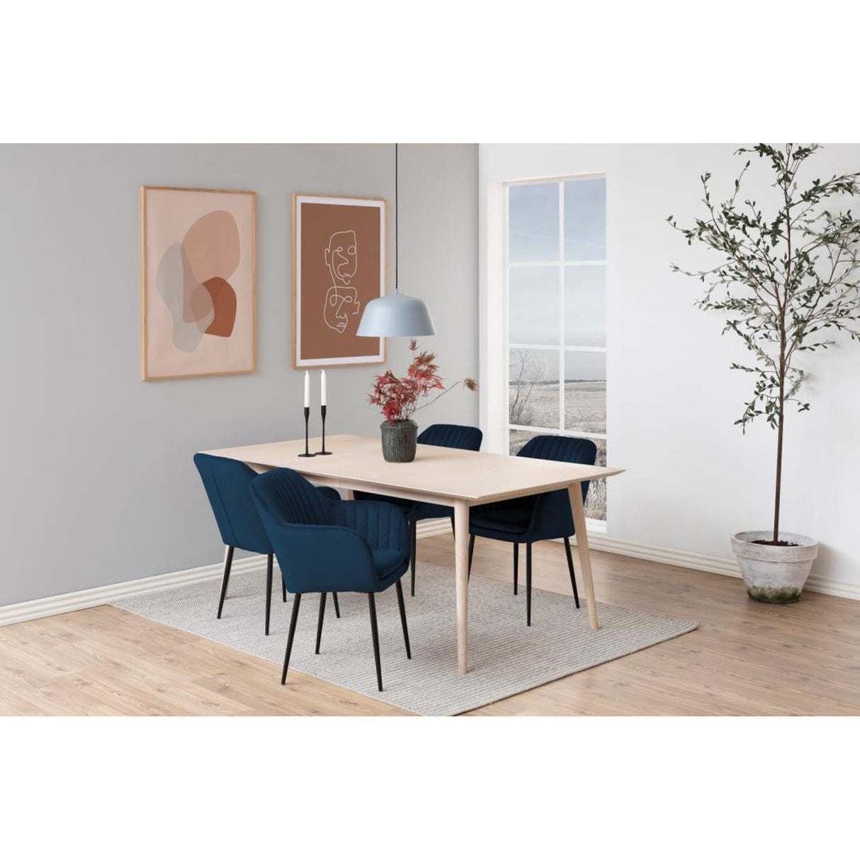 Le Havre Karmstol Vic tyg Mörkblå