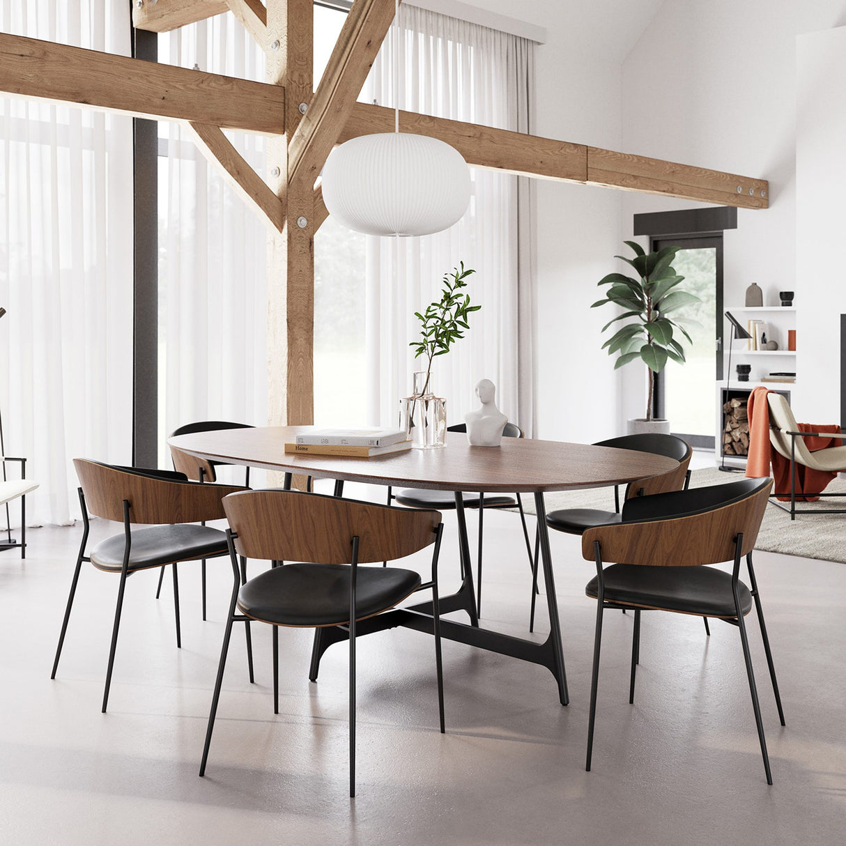 Crib Stol Vintage Black, Black Ash