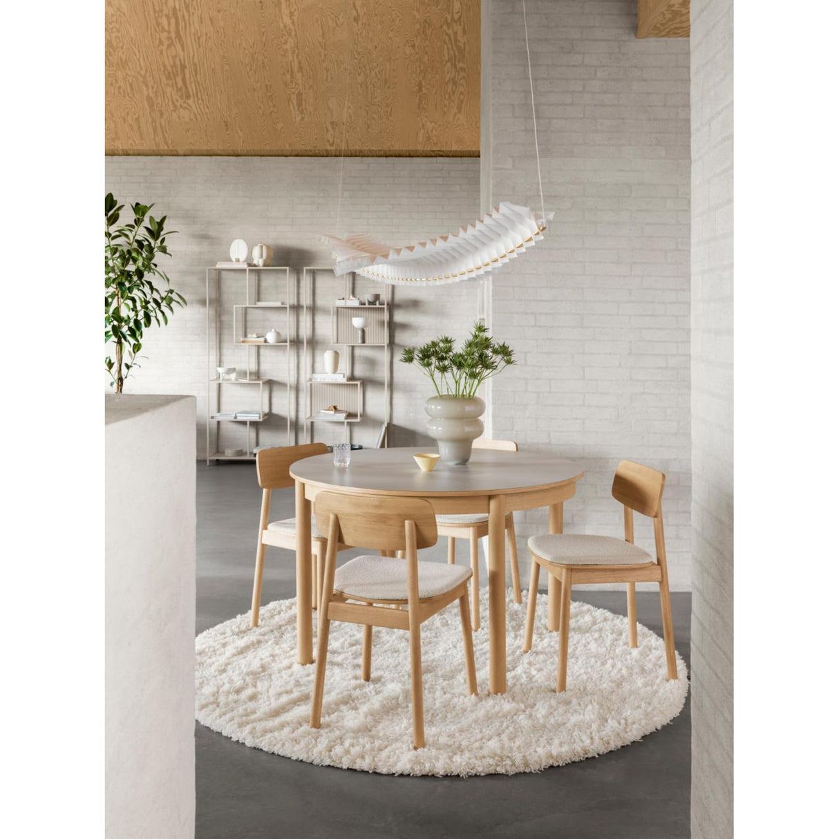 Notting Hill Bokhylla med baksida 185x77x35 cm Grå