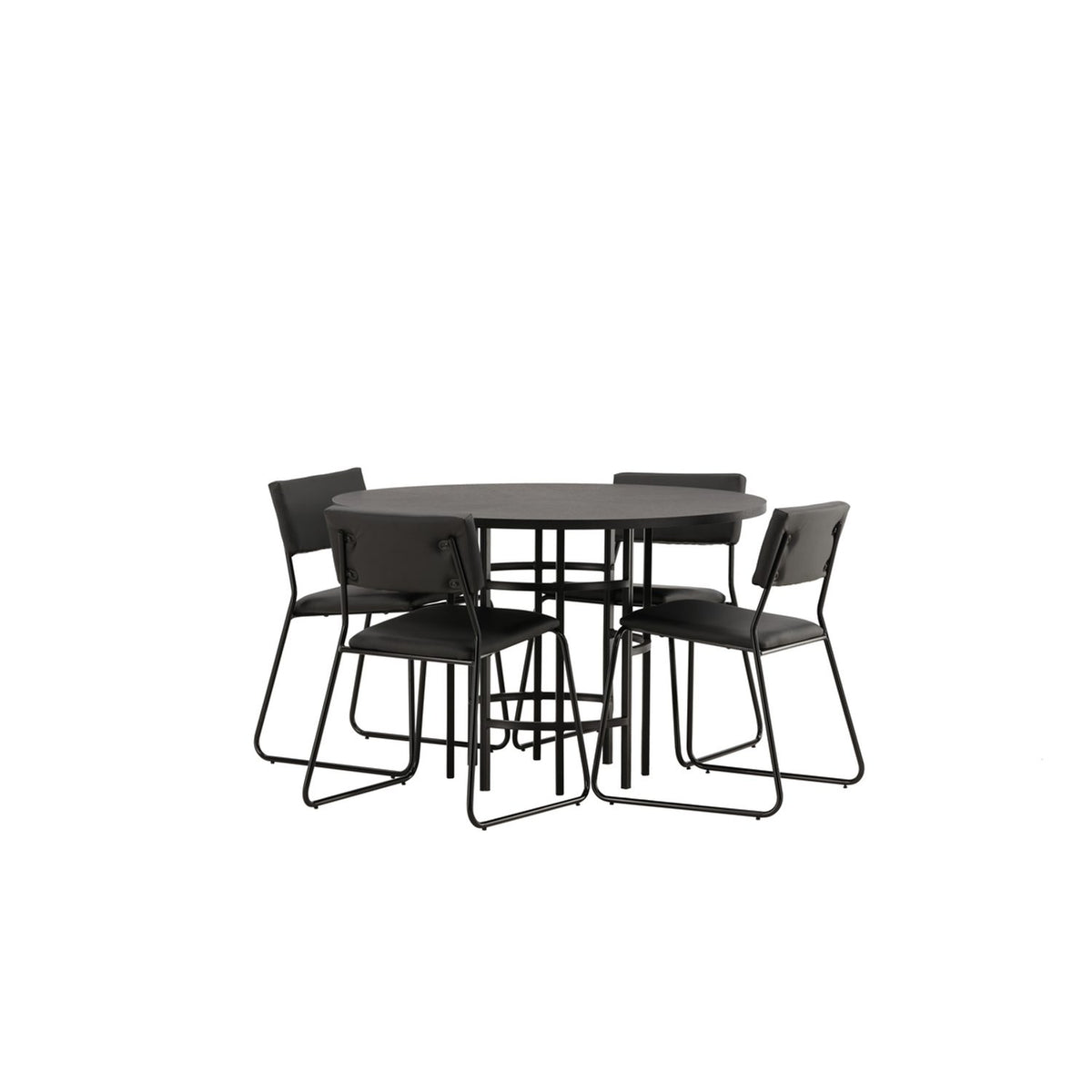 Copenhagen, Kenth Rund matgrupp Svart, Svart, 4st