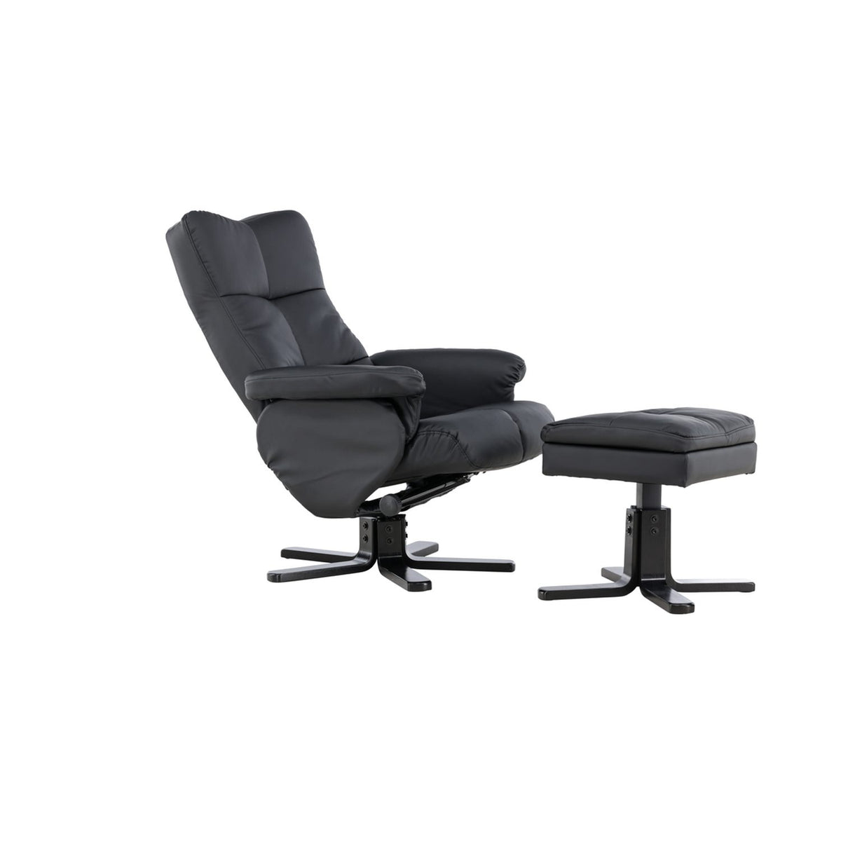 Sven Fåtölj med recliner Svart