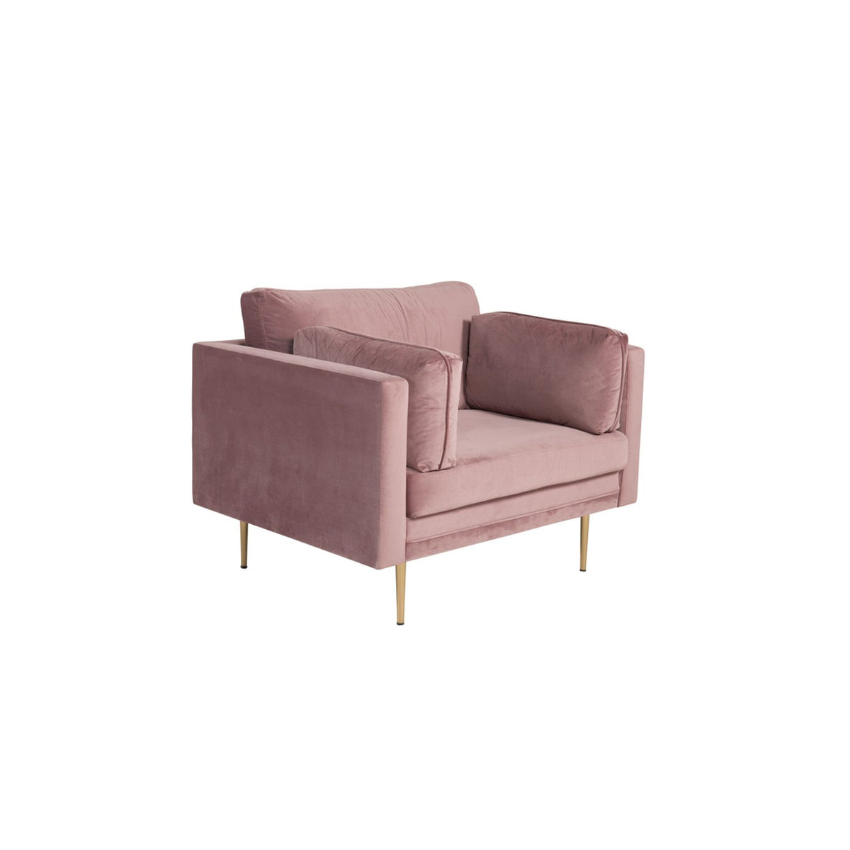 Boom Fåtölj Rosa, Polyestersammet
