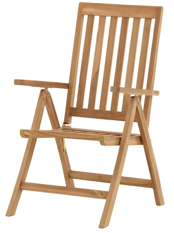 Rimini Matgrupp 100 cm ink Positionsstolar Teak