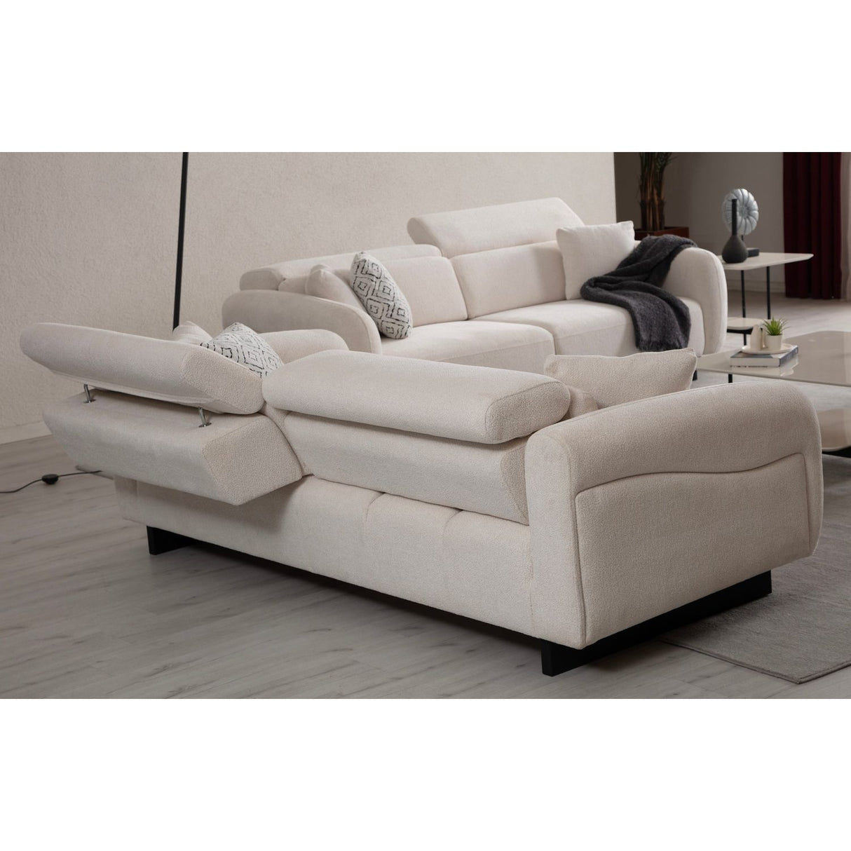 Caprice White (230 x 75 x 100 cm) 3-sitssoffa