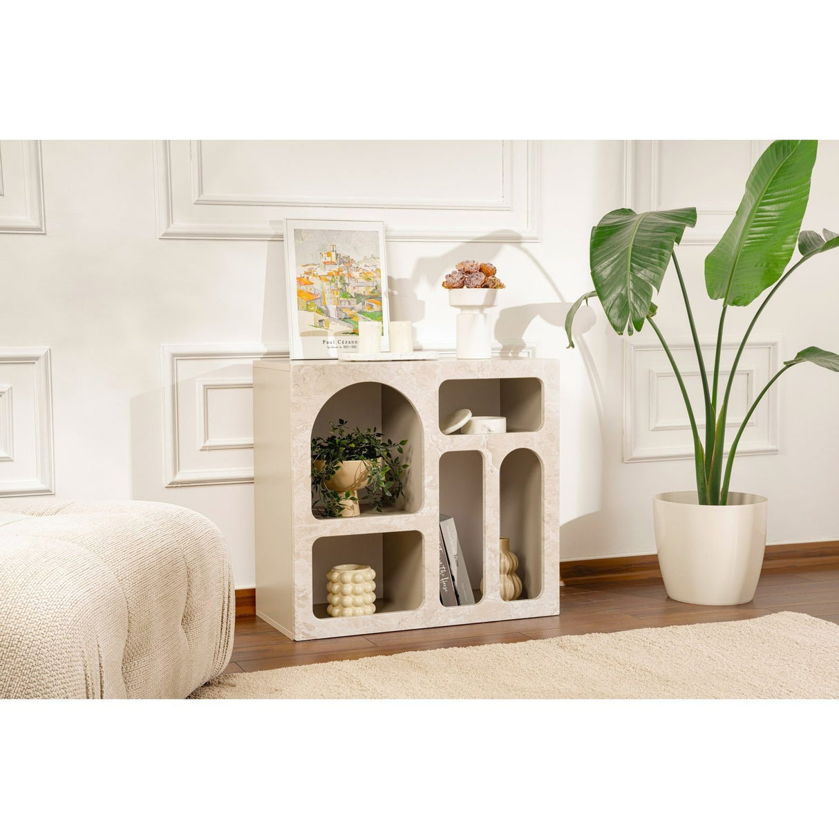 Suva (80 x 74 x 37 cm) Konsolbord Travertin sandsten