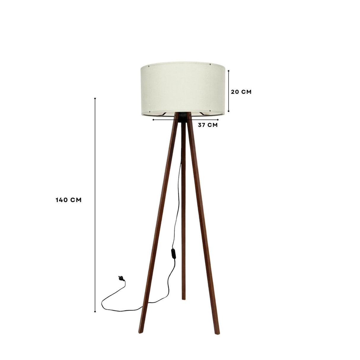 Kyoto (38 x 140 cm) Golvlampa Vit brun