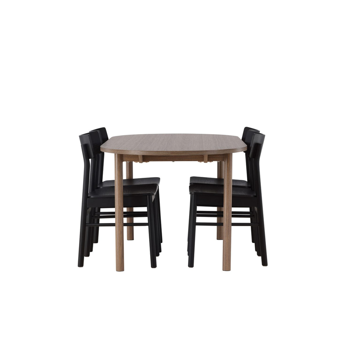 Andy, Montros Oval matgrupp Svart, Natur, 180 x 90