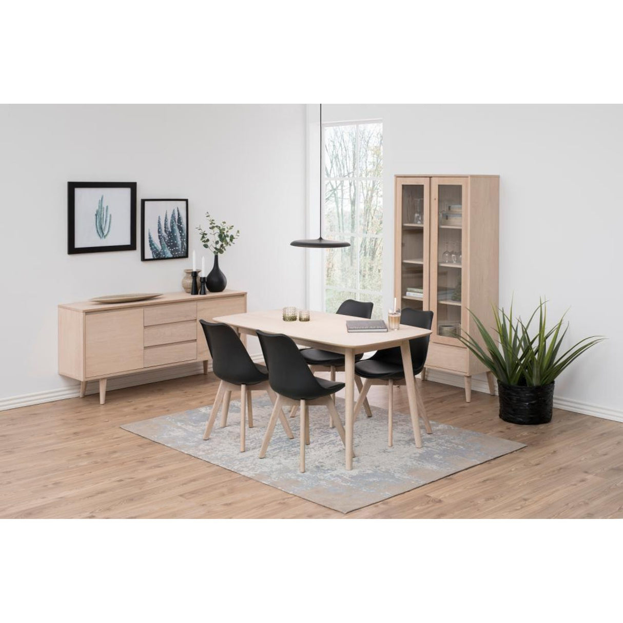 Lillesand Matbord 150x80 cm Vitpigmenterad Ek