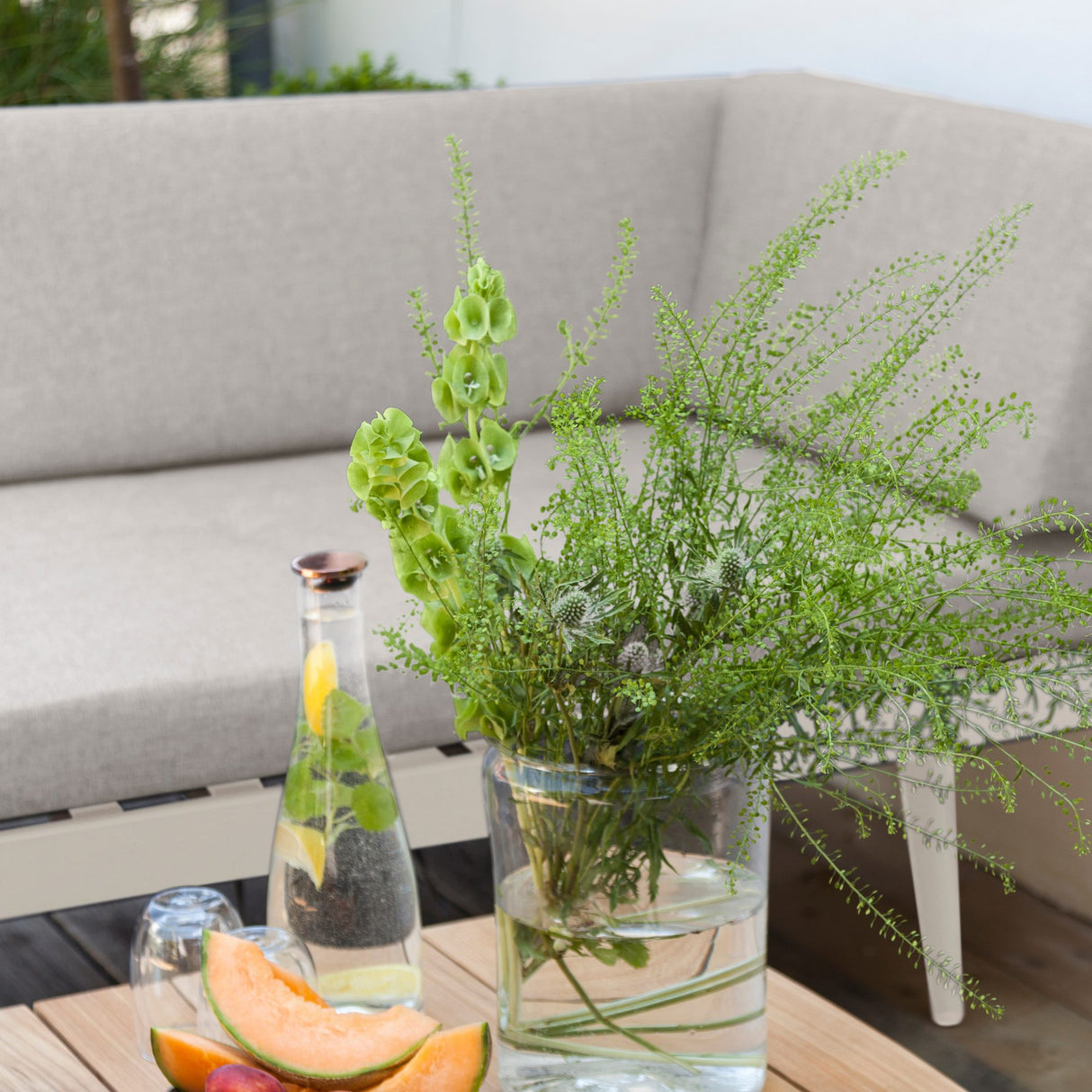 Rio 4 personer Loungesoffa Sand dynor/Sandy Grey Aluminium