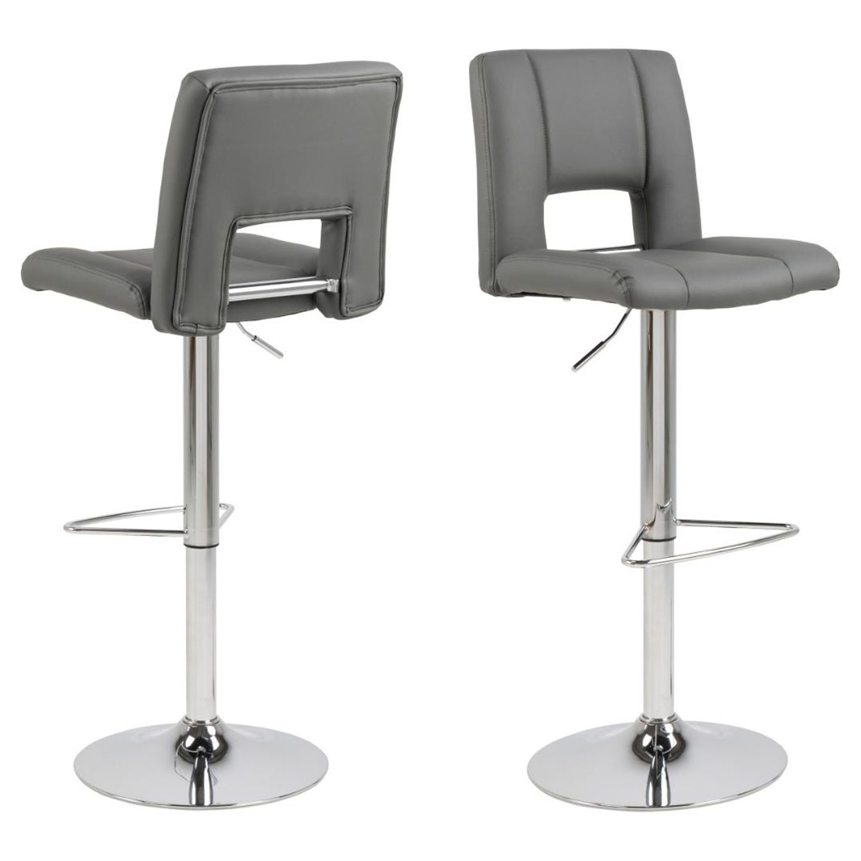Strasbourg Barstol PU Grå