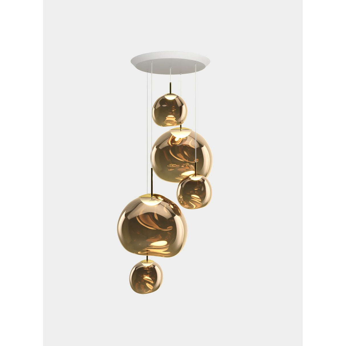 Melt Large Rund Pendelsystem LED Bronze