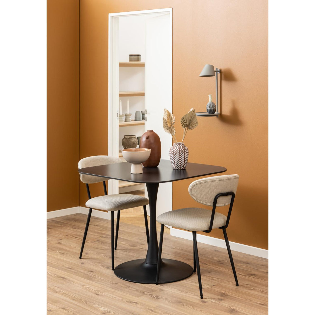 Delfino Matstol Basel tyg Beige